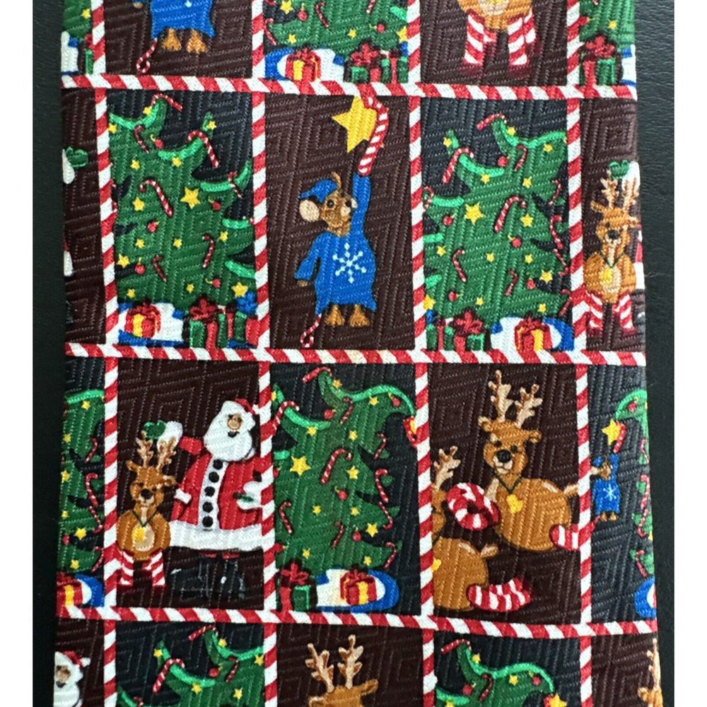 Men's Neck Tie Silk L56" W 3.75" Green Blue Red